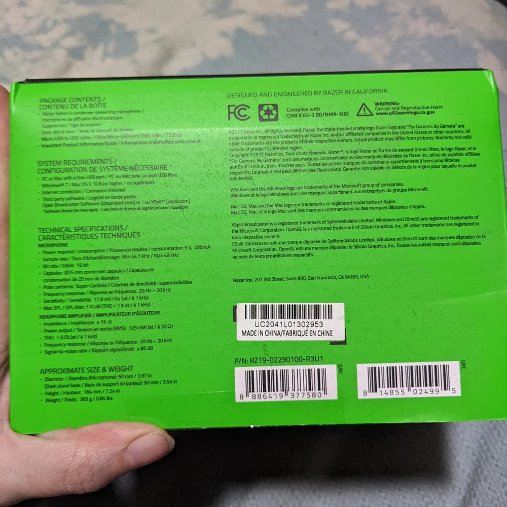 Razer Seiren X USB Streaming Microphone